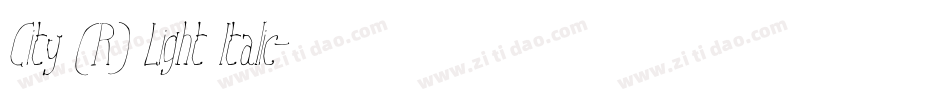 City (R) Light Italic字体转换